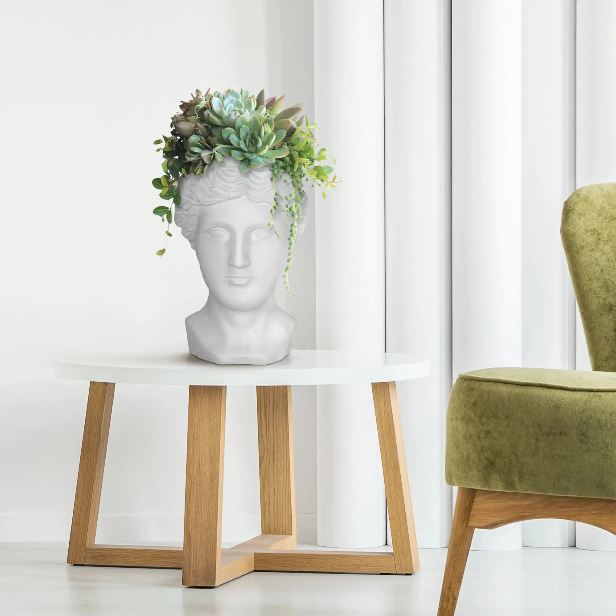 IDEALIST Lite Antique Face Plant Pot Indoor Head Planter