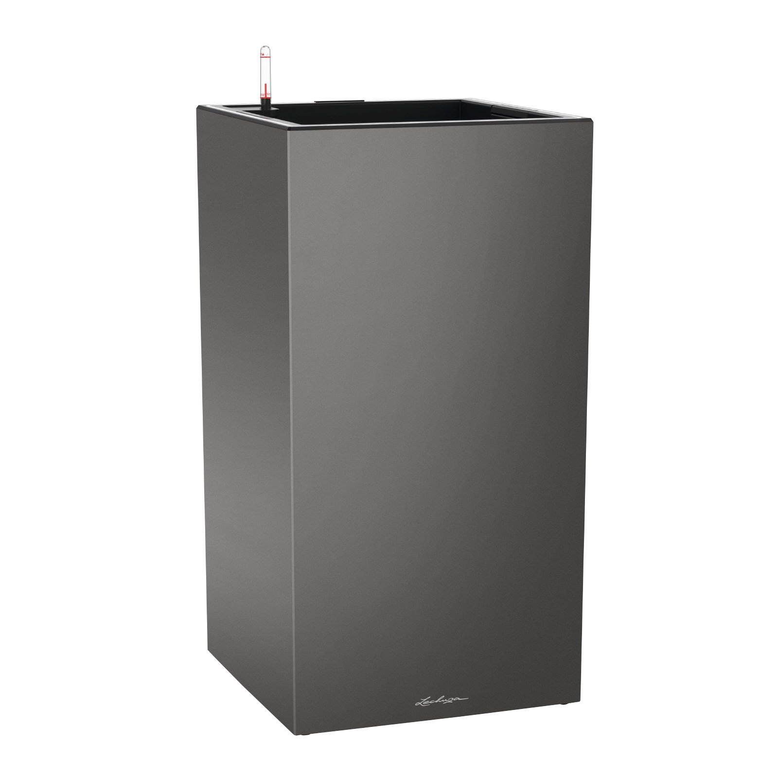 LECHUZA CANTO Premium High LED Square Tall Poly Resin Self-watering Planter
