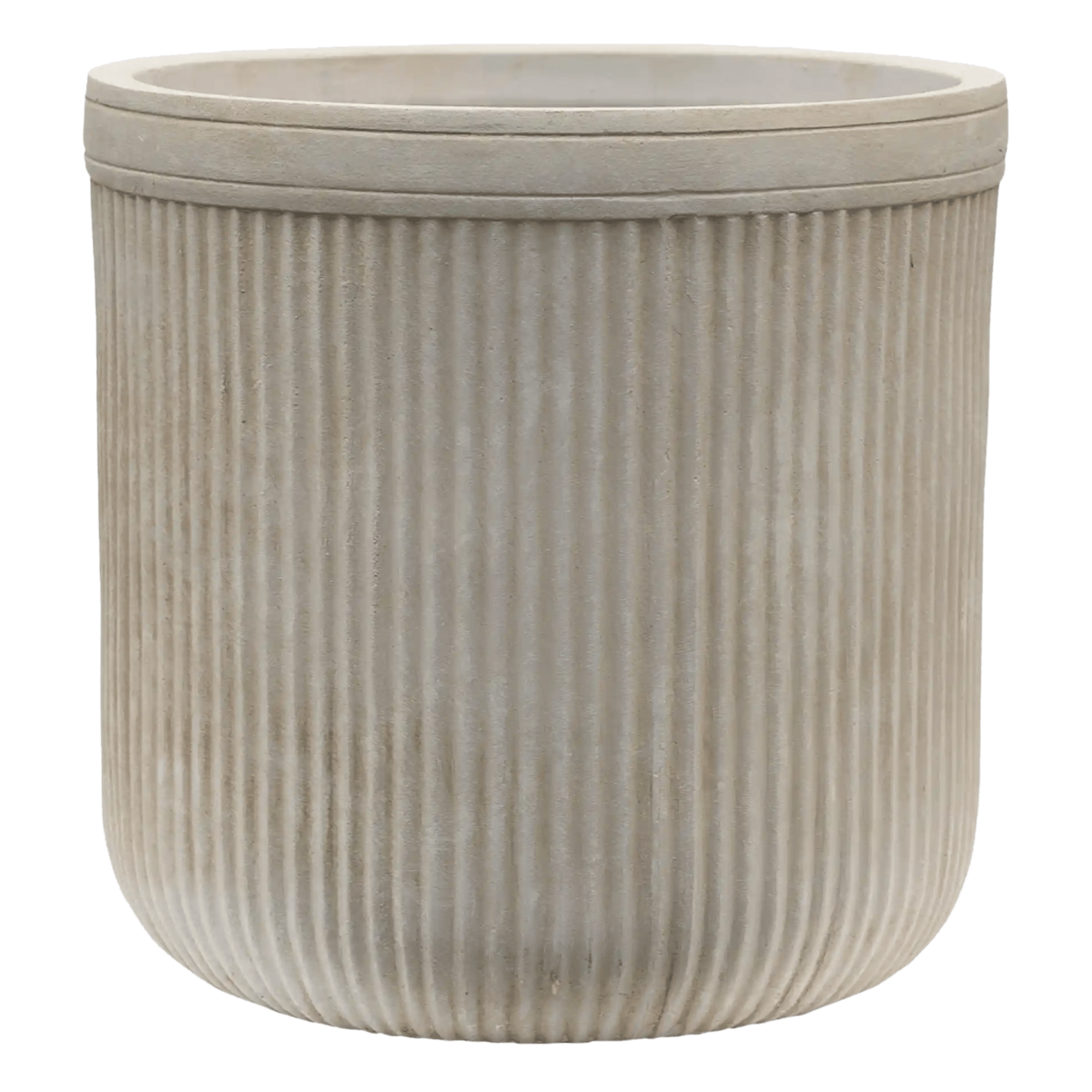 Vertical Rib Fibreclay Cylinder Planter | Indoor and Outdoor Plant Pot