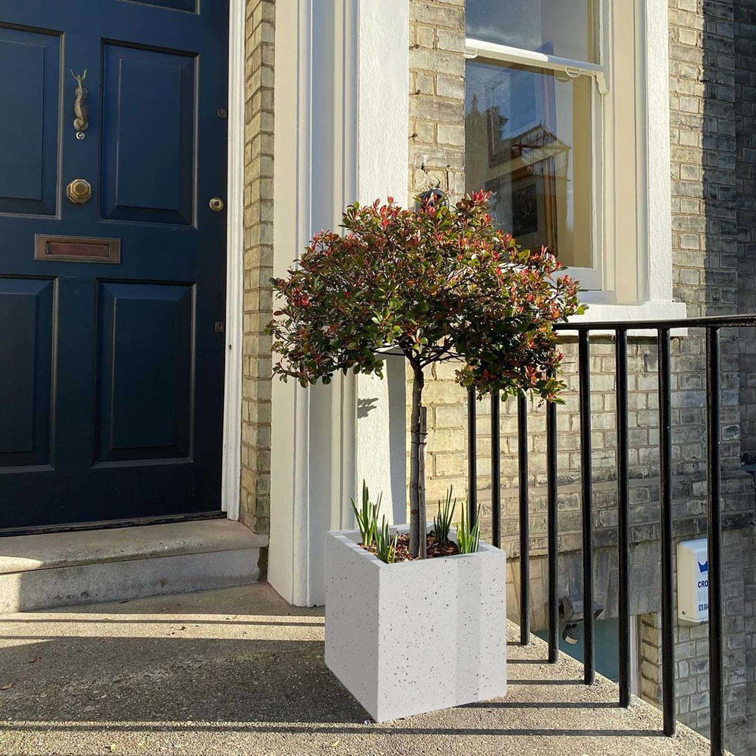 IDEALIST Lite Square Box Contemporary Marble Light Concrete Planter