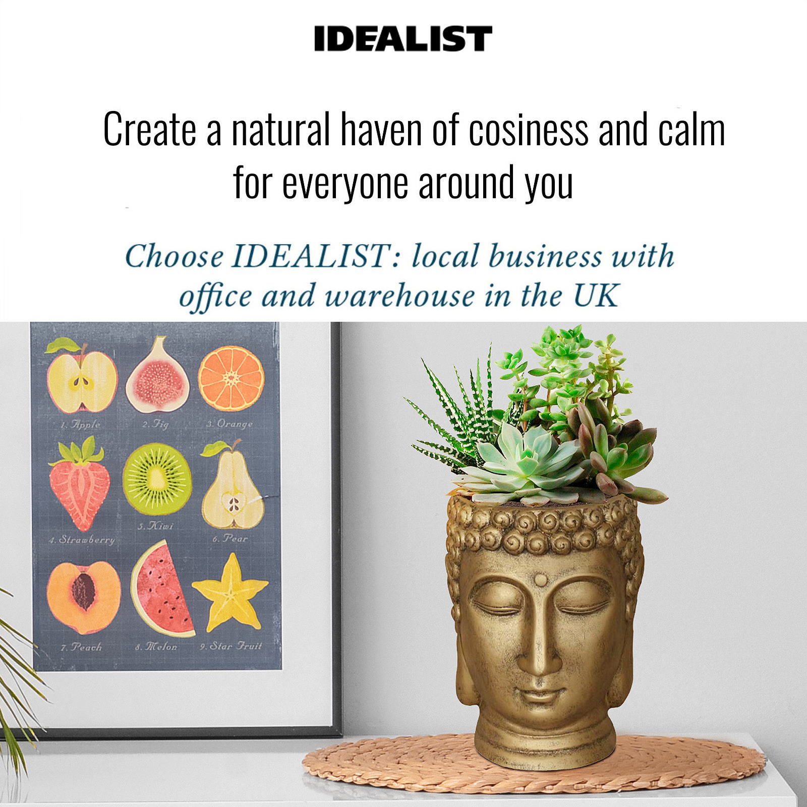 IDEALIST Lite Buddha Face Plant Pot Indoor