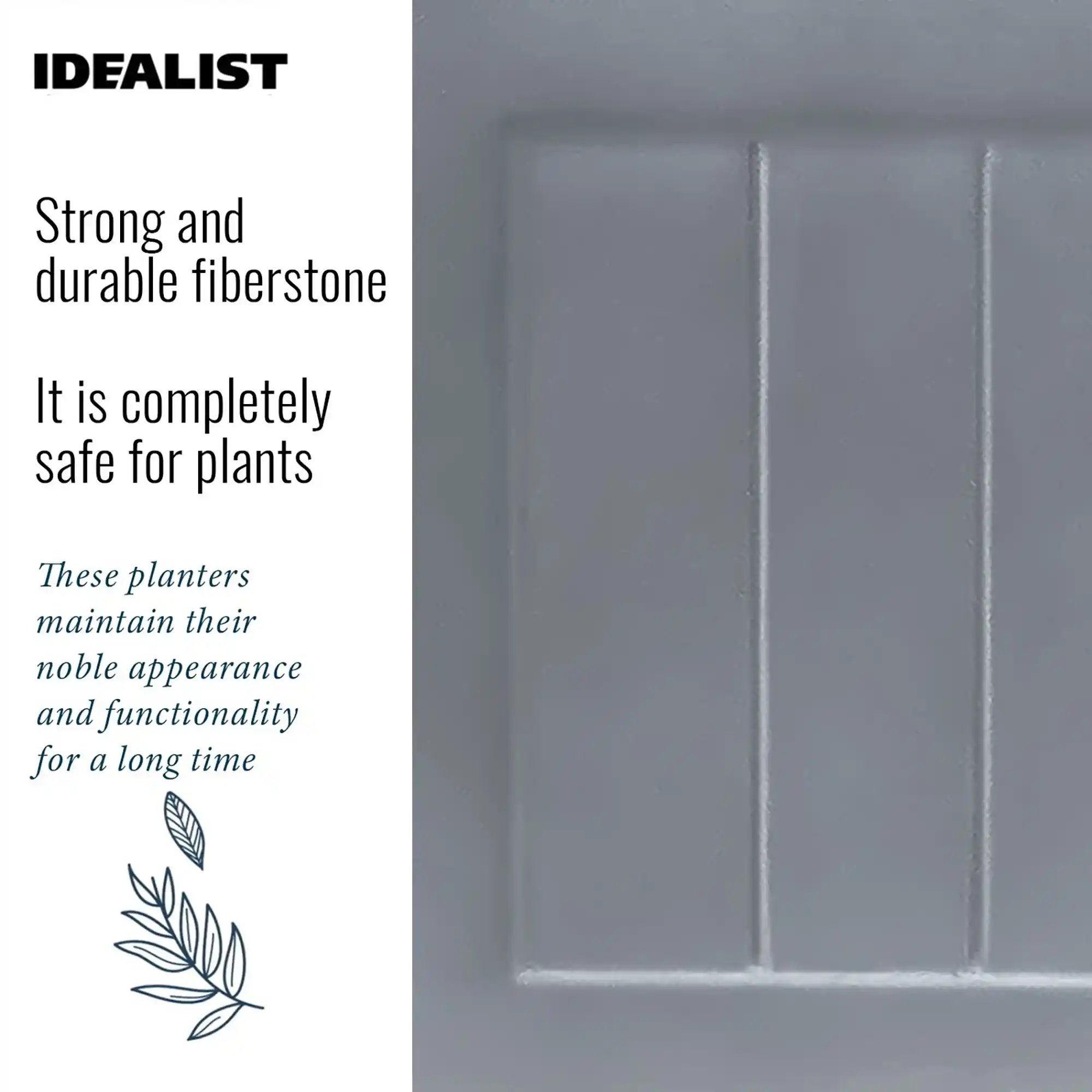 IDEALIST Regency Light Stone Square Garden Planter