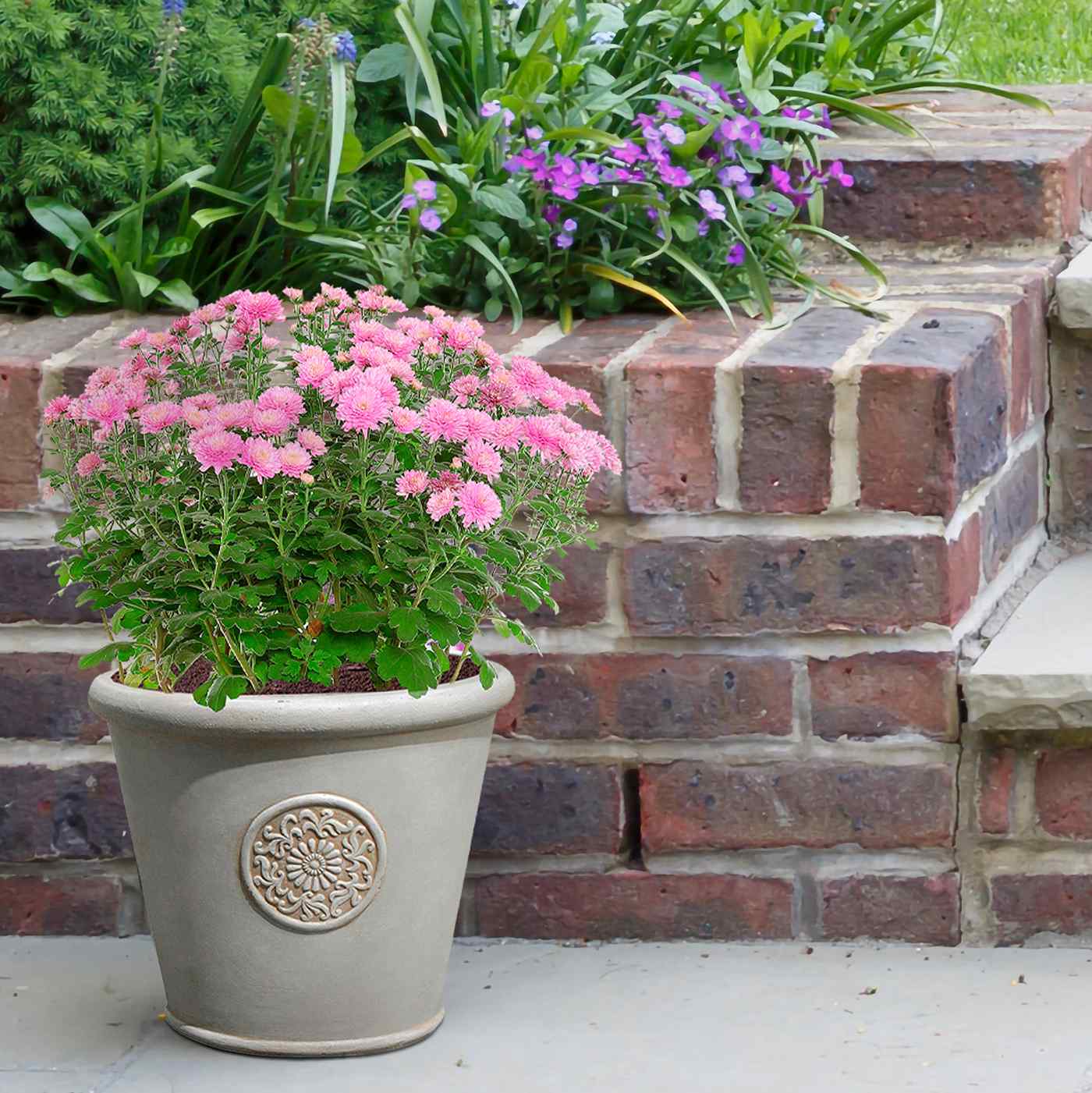IDEALIST Lite Rustic Style Rolled Rim Wide Vase Outdoor Planter