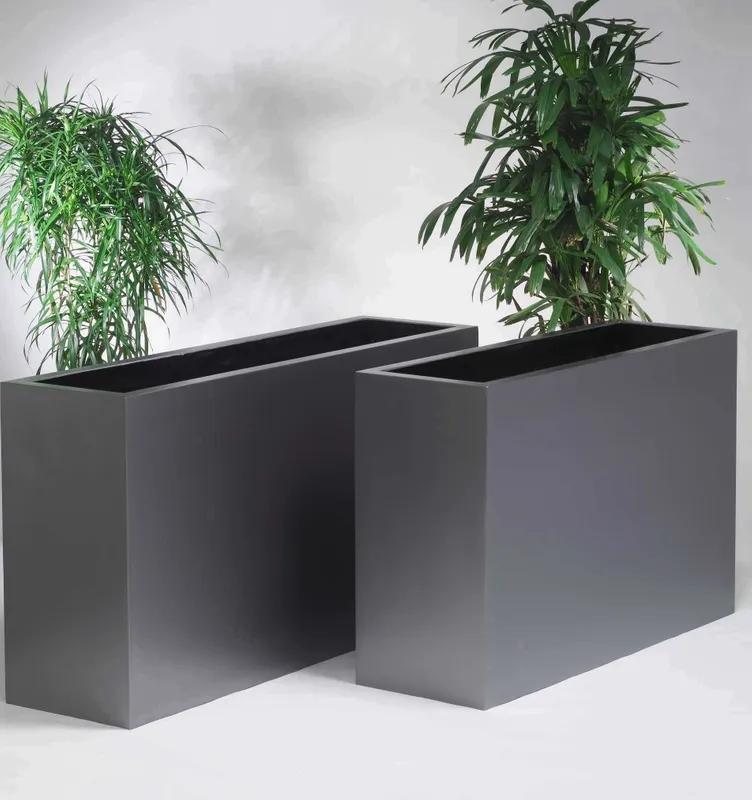 Contemporary Rectangular Straight Trough GRP RAL H100 L30 W30 cm Planter,  90 ltrs Cap. - from £516.24 | Getpotted.com