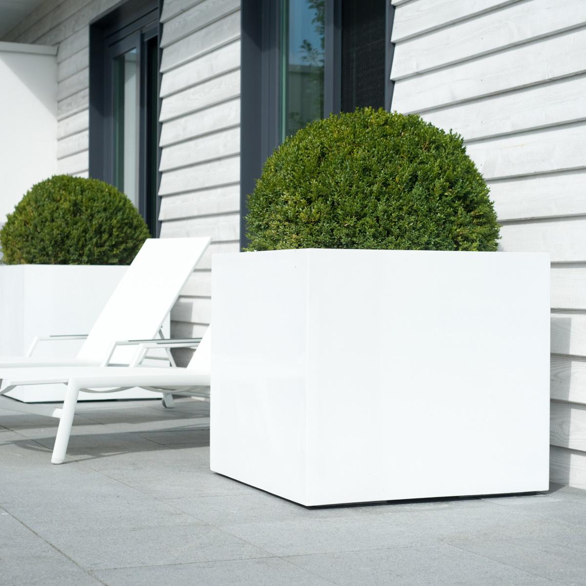 Square Fiberstone Planter by Idealist Premium JUMBO Glossy