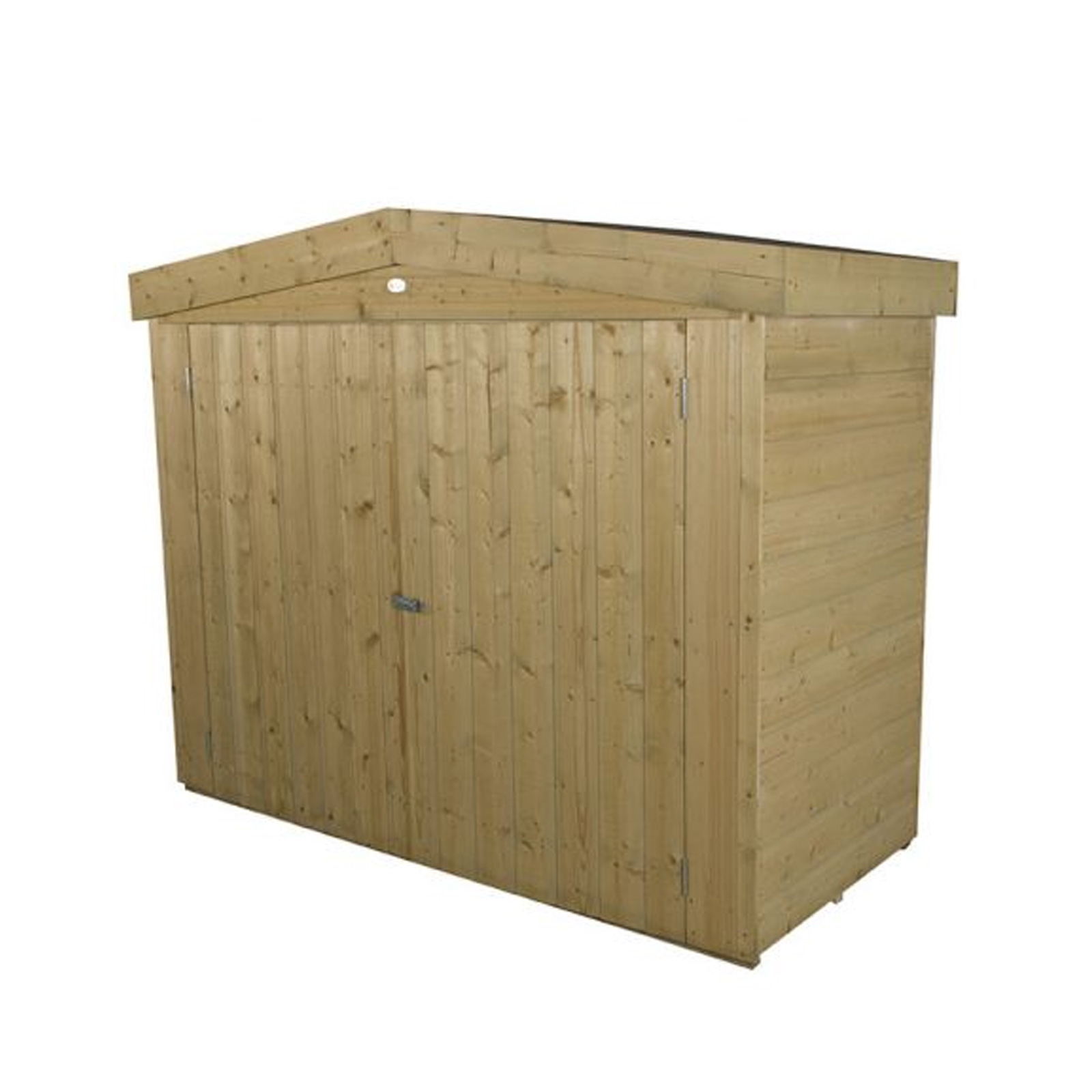 Installed Outdoor Pressure Treated Wooden Shiplap Apex Outdoor Store by Forest Garden