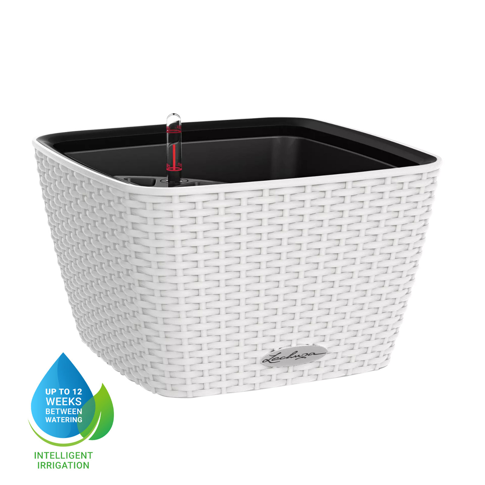 LECHUZA BACINO Cottage Square Poly Resin Self-watering Planter