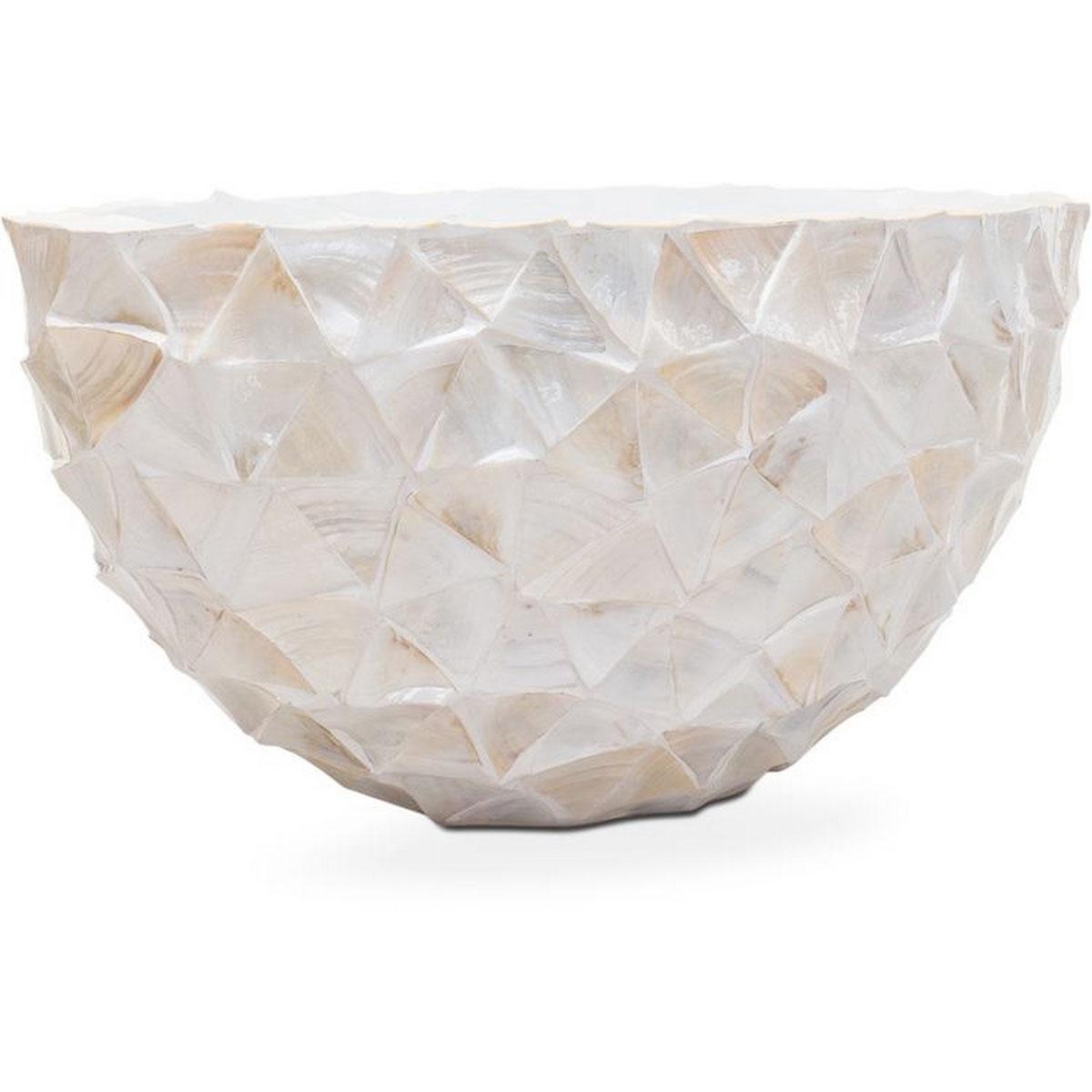 SHELL Oval Polystone Planter