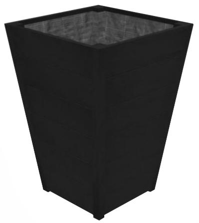 Hardwood Sevilla Tapered Square Tall Wood Outdoor Planter