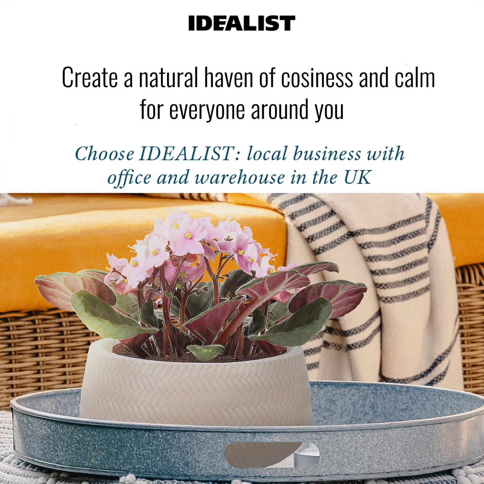 IDEALIST Lite Plaited Style Bowl Outdoor Planter