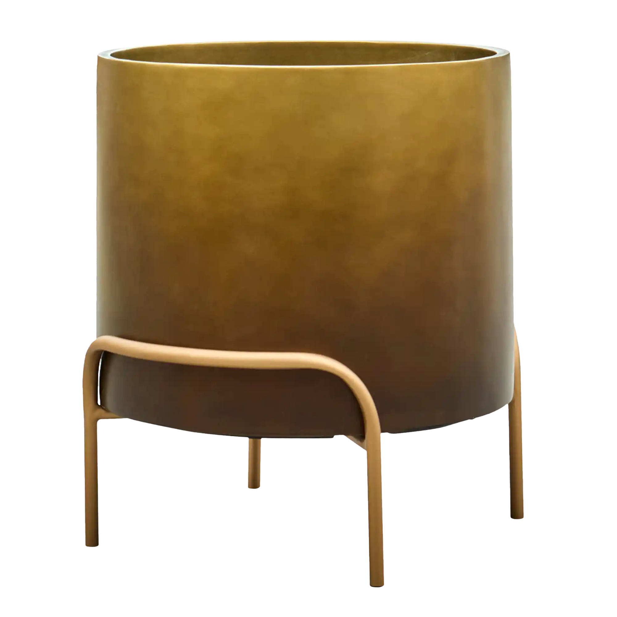 Gradient Cylinder Planter + Plant Stand | Polyresin Indoor Plant Pot