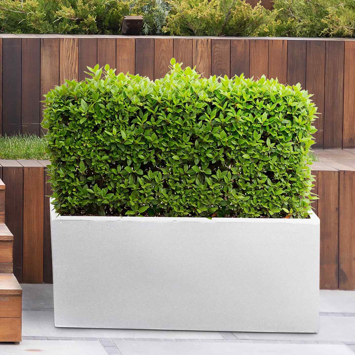 IDEALIST Lite Contemporary Light Concrete High Trough Planter