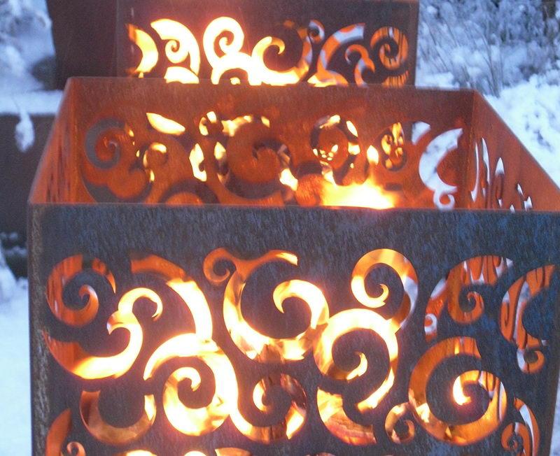 Jari Fire Column Corteen Steel Garden Burner
