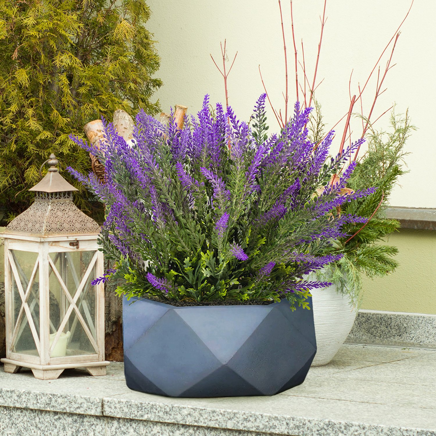 IDEALIST Lite Faceted Effect Bowl Planter Indoor Plant Pot