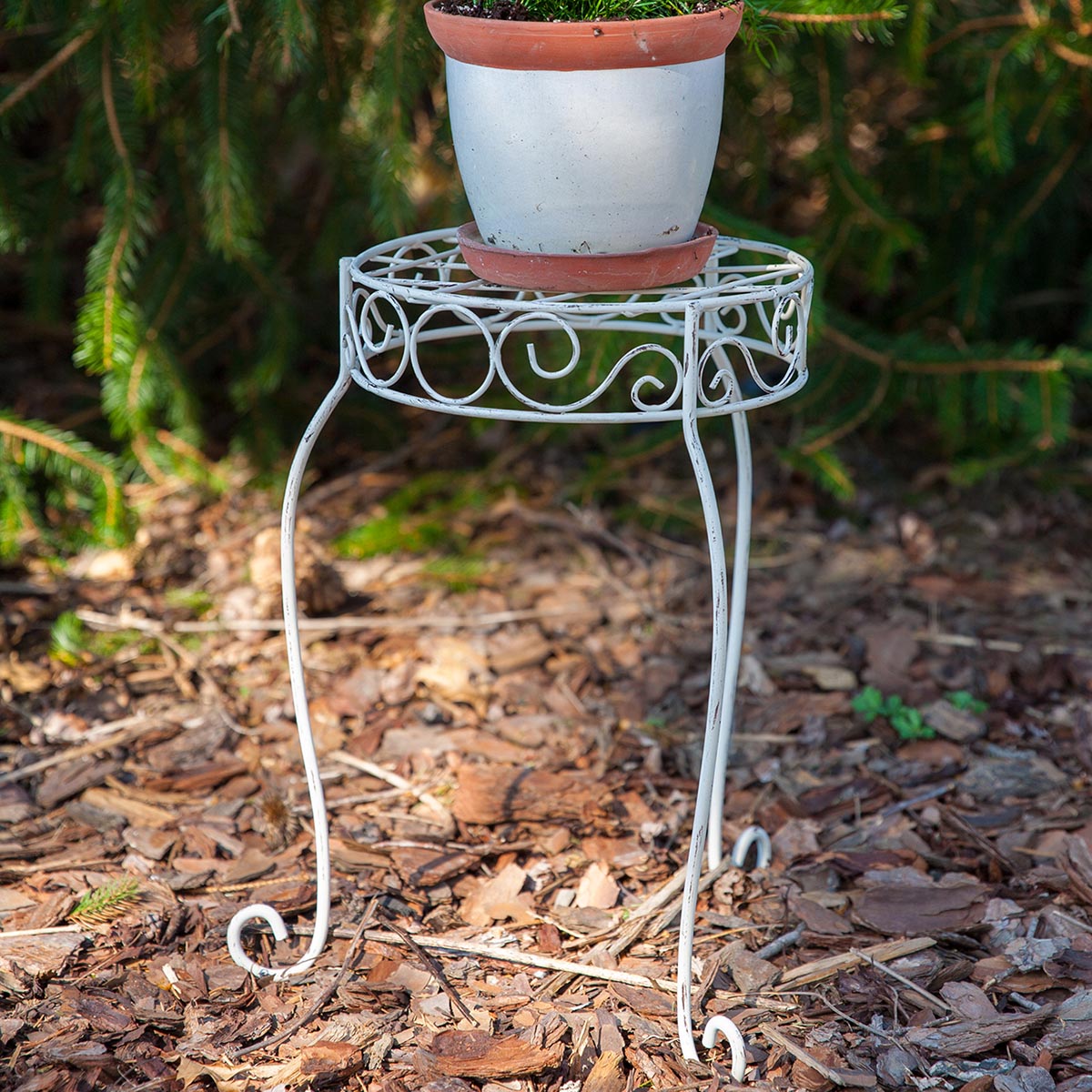 French Country Scroll Plant Stand