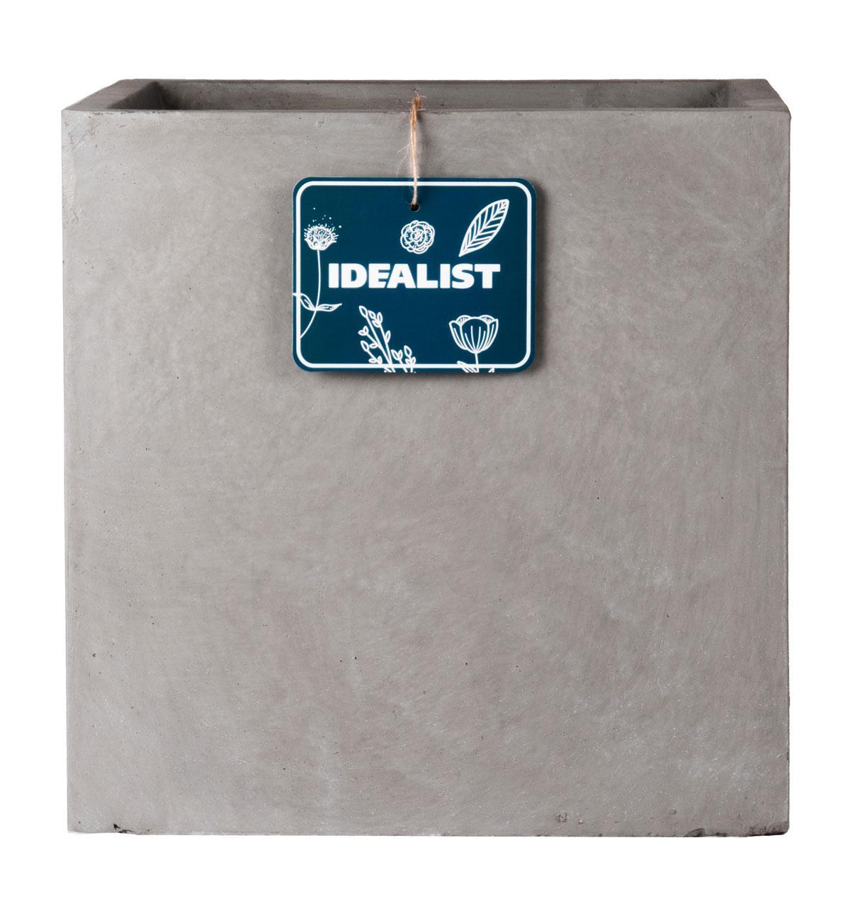 IDEALIST Lite Square Box Contemporary Light Concrete Planter