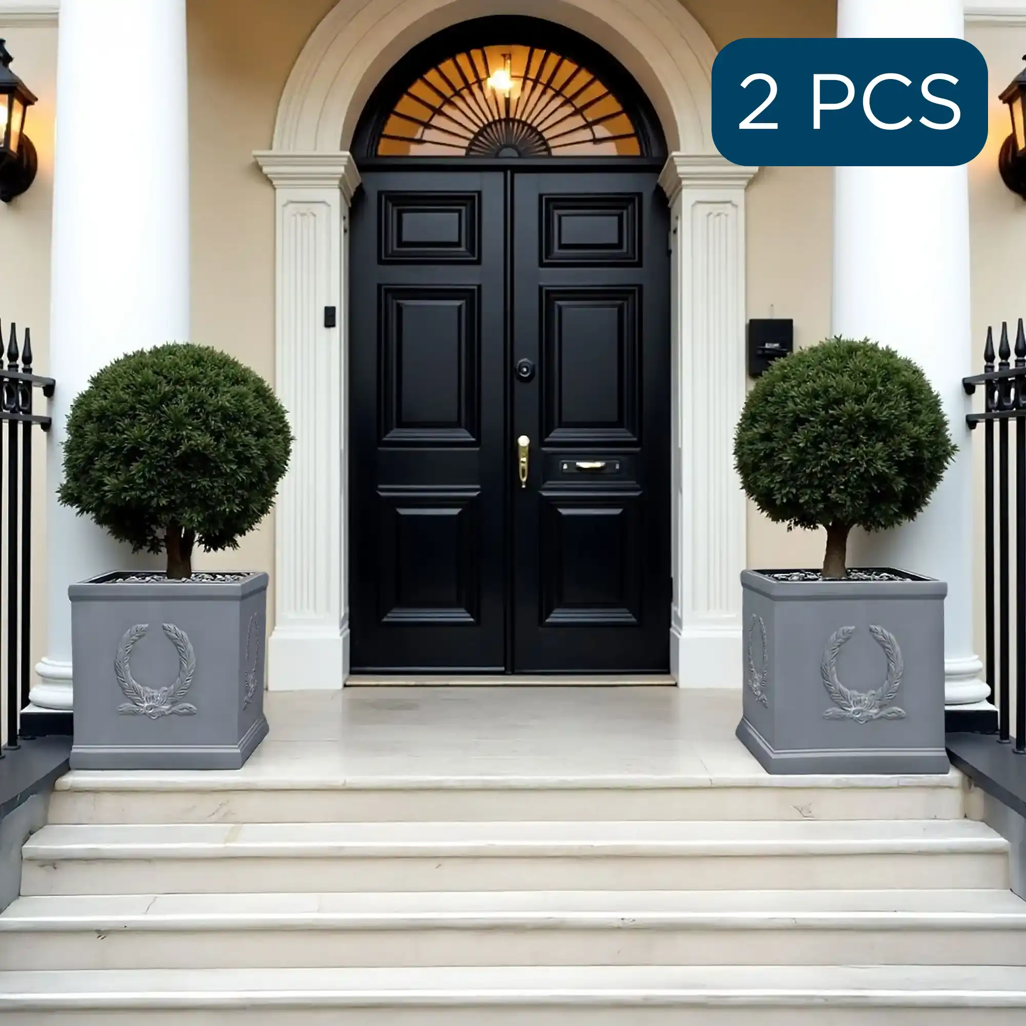 IDEALIST Kensington Light Stone Square Garden Planter