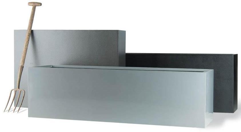 Geo Fiberglass Trough Aluminium Planter Pot In/Out