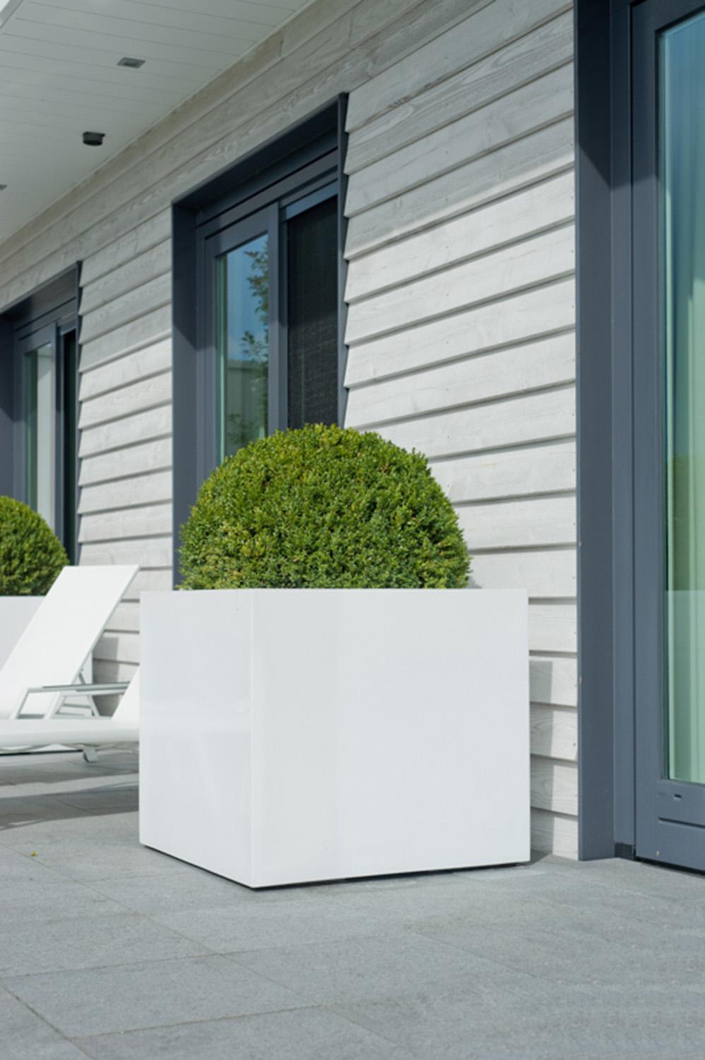 Square Fiberstone Planter by Idealist Premium JUMBO Glossy