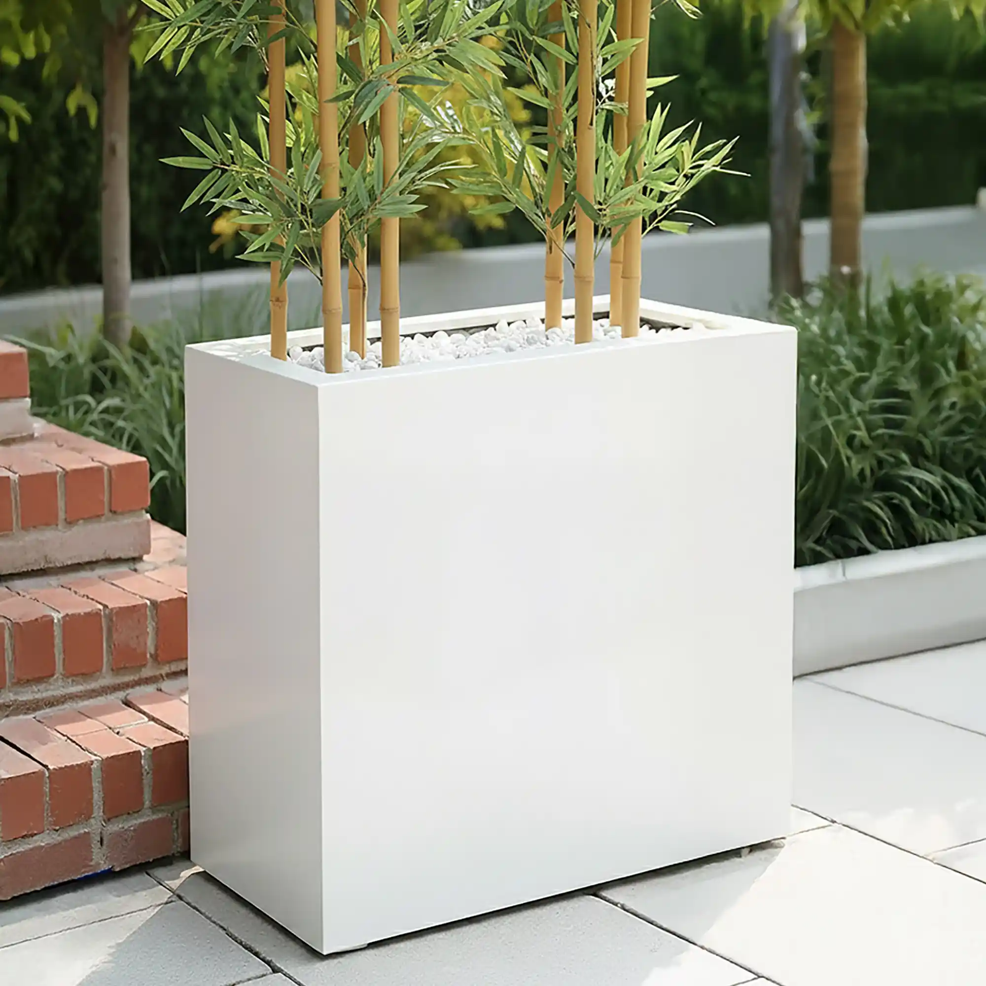 IDEALIST Lite Narrow Contemporary Light Concrete Trough Planter