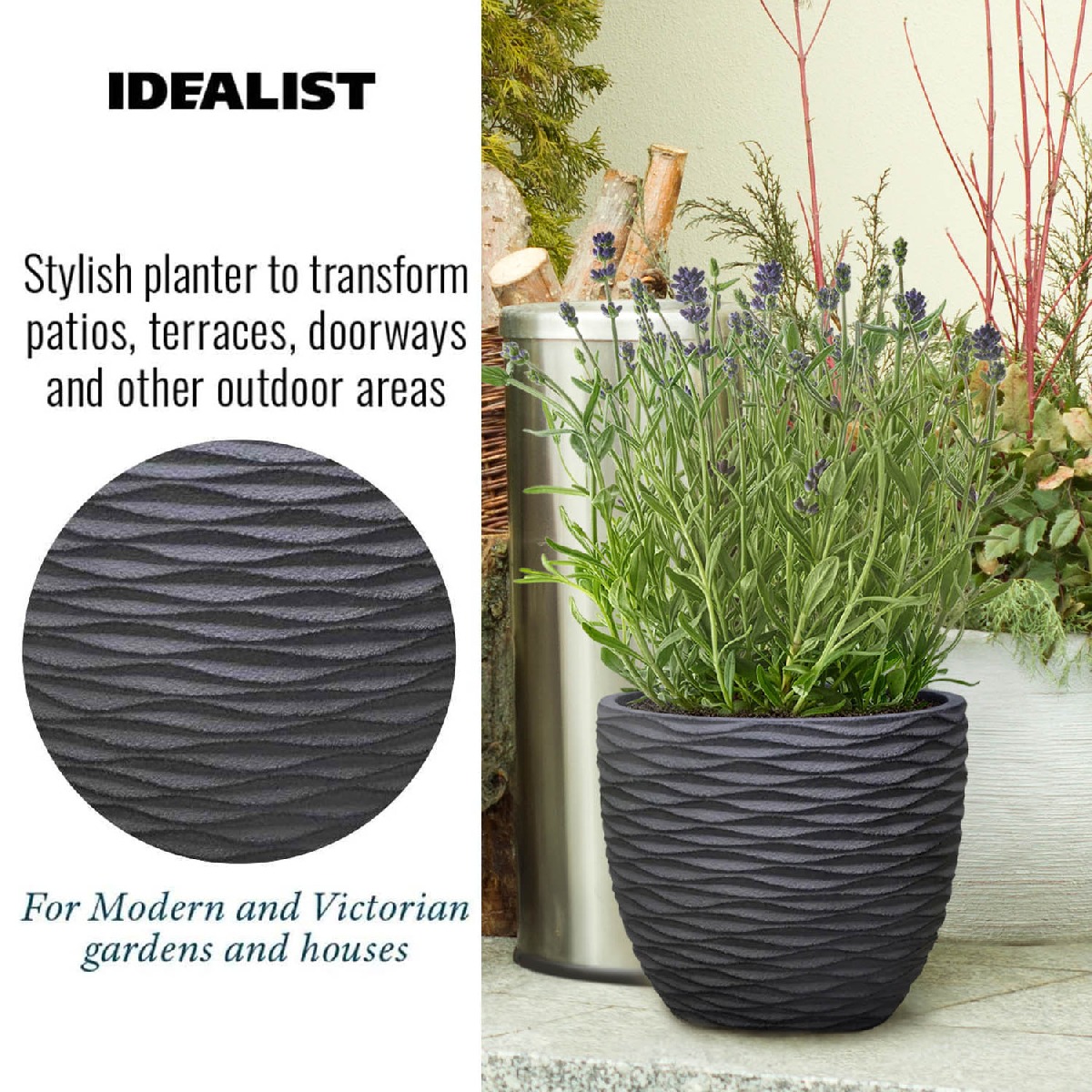 IDEALIST Lite Wave Style Outdoor Egg Planter