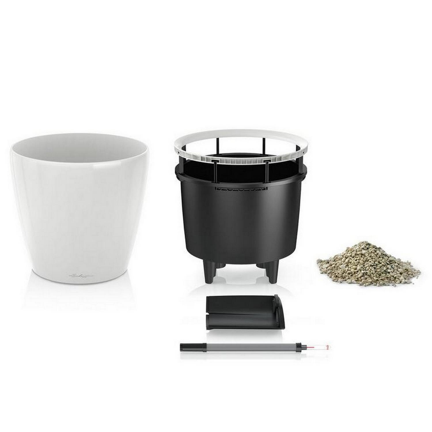 LECHUZA CLASSICO LS Round Poly Resin Self-watering Planter Set