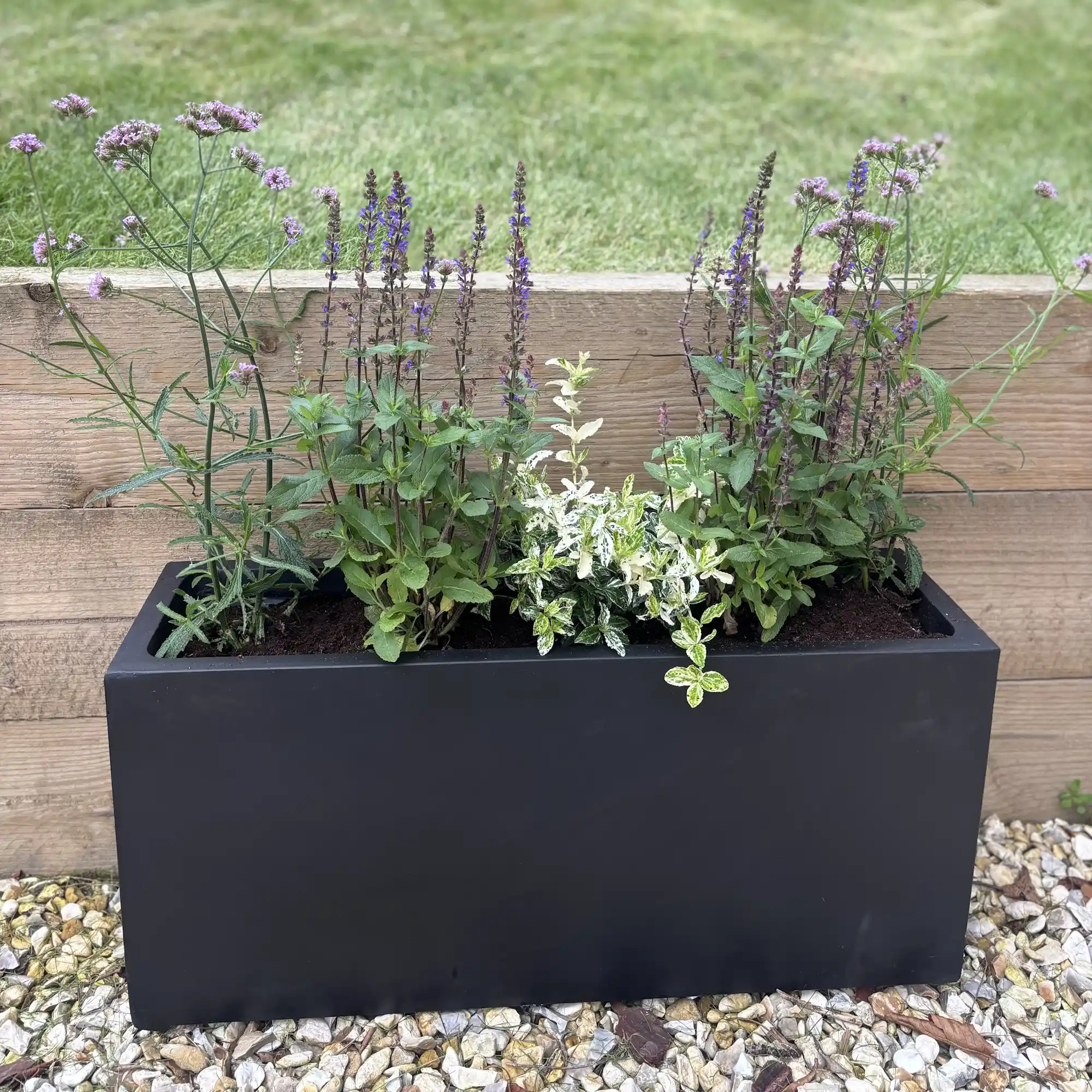 IDEALIST Lite Contemporary Light Concrete High Trough Planter