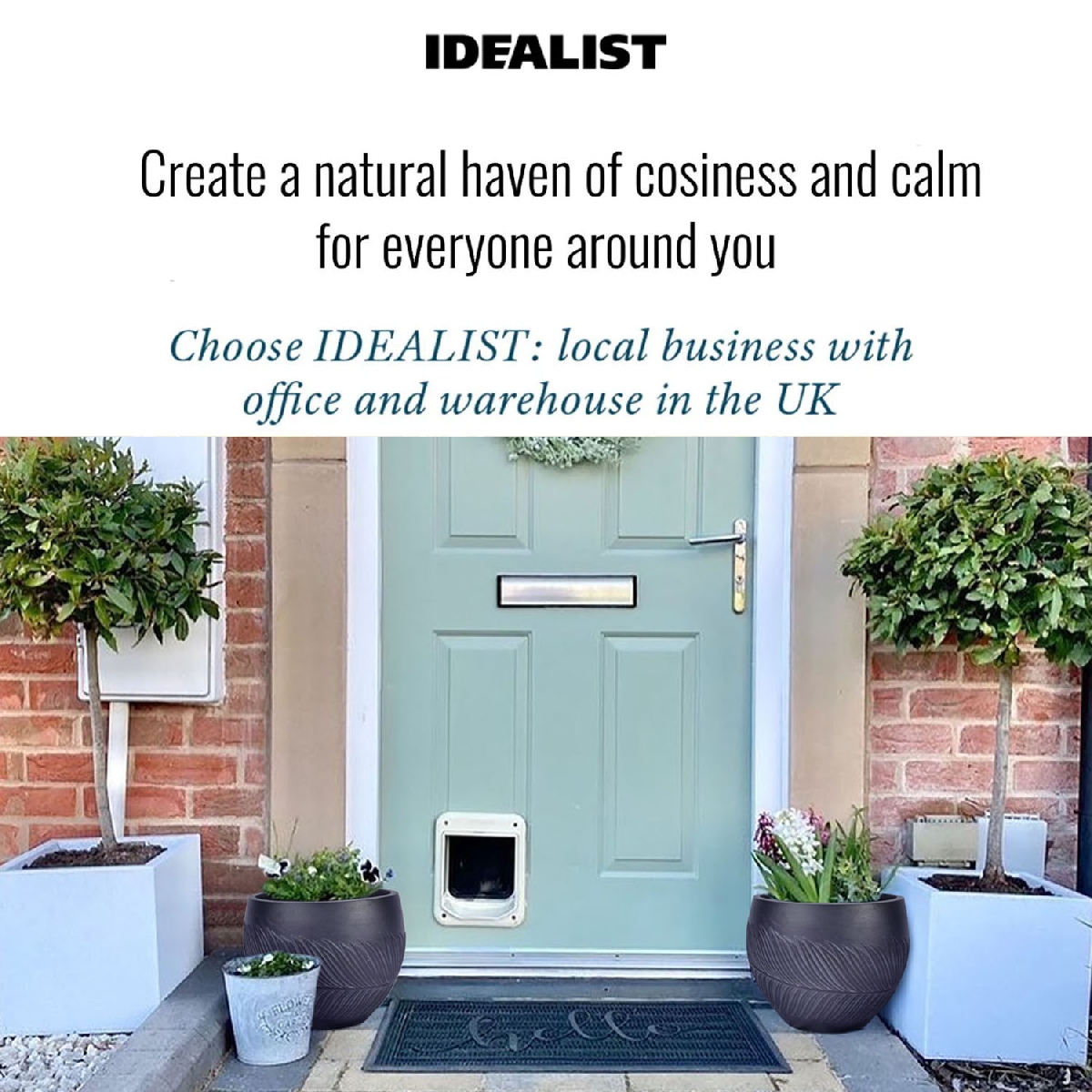 IDEALIST Lite Leaf Embossed Ball Planter