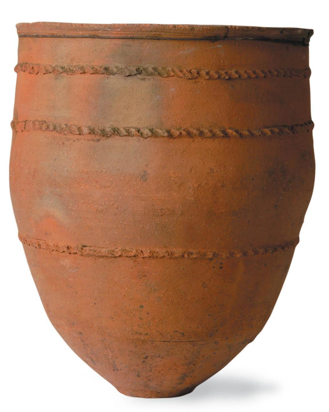 Mediterranean Fiberglass Round Tall Terracotta Planter Pot In/Out