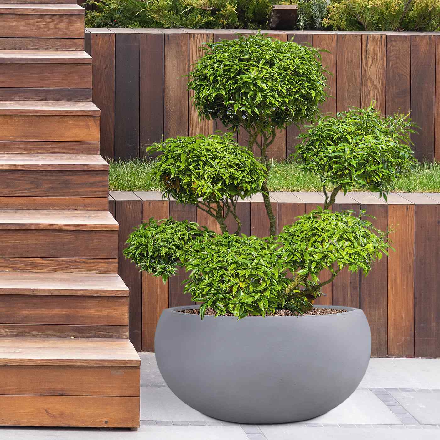 IDEALIST Lite Classic Smooth Bowl Outdoor Planter