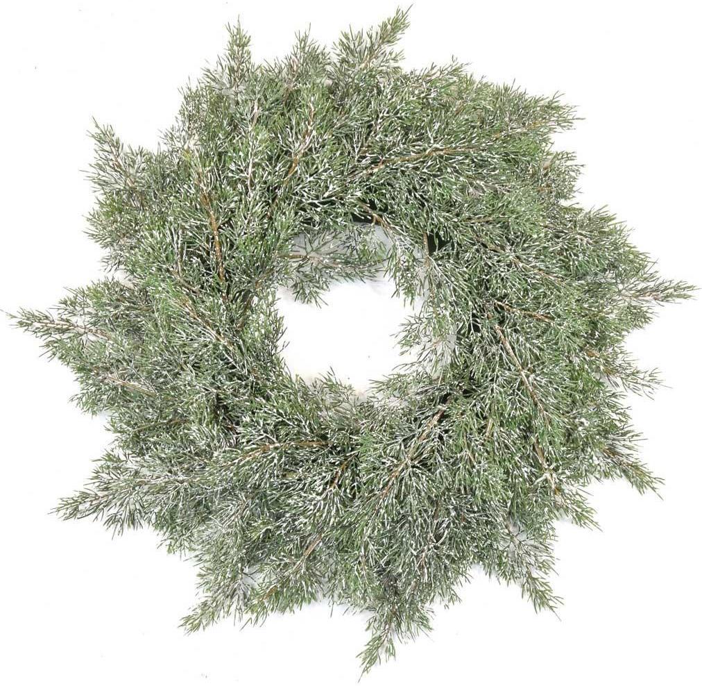 Pine Wreath white Artificial Branch Plant