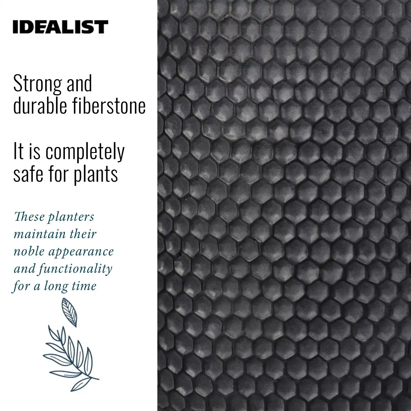 IDEALIST Lite Honeycomb Style Egg Planter on Legs, Round Pot Plant Stand Indoor