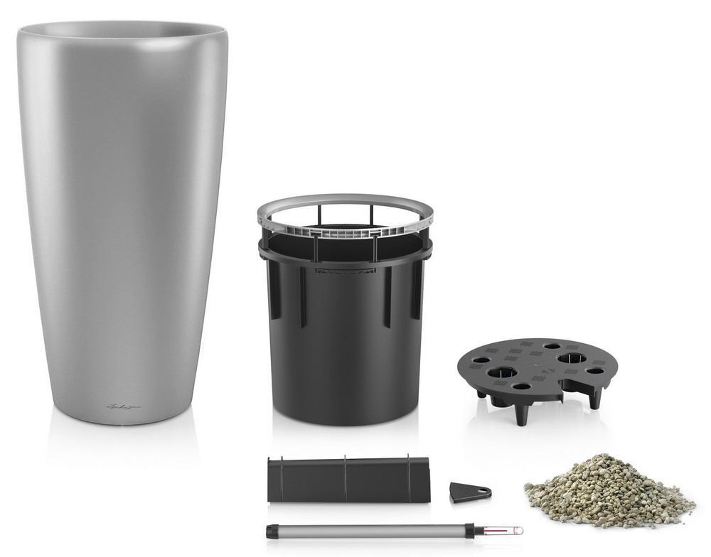 LECHUZA Rondo Round Tall Poly Resin Self-watering Planter