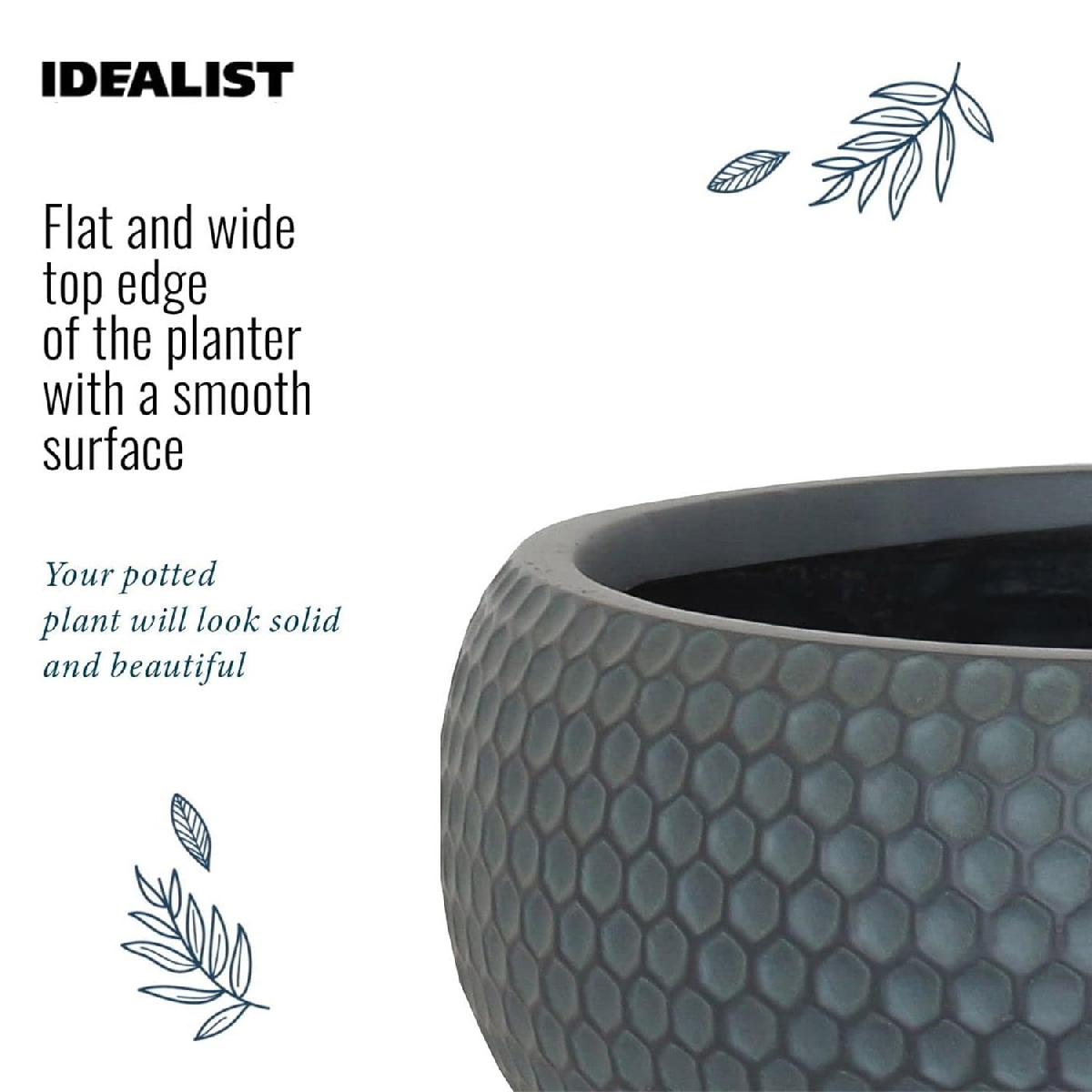 IDEALIST Lite Honeycomb Style Bowl Outdoor Planter