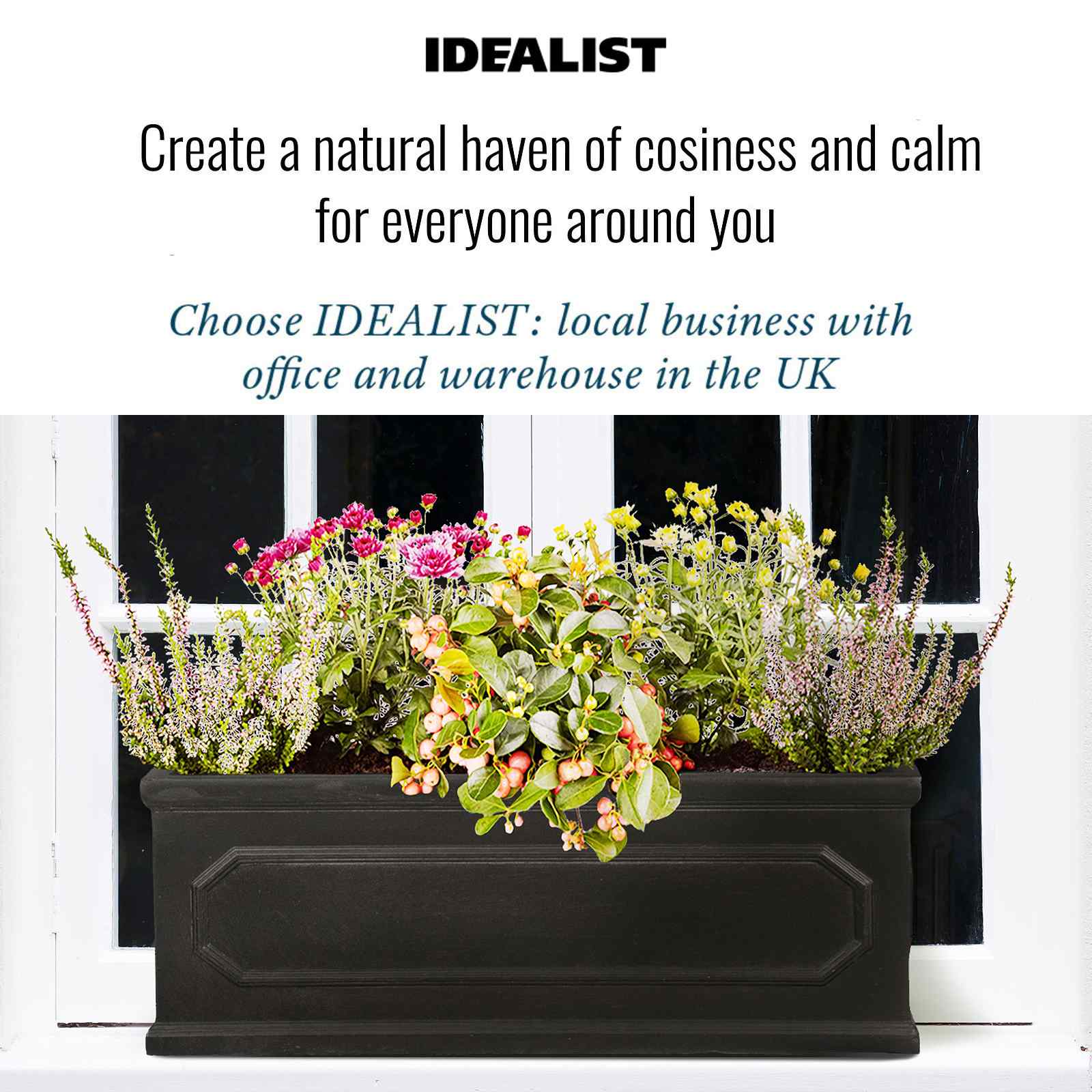 IDEALIST Lite Faux Lead Chelsea Light Concrete Through Planter