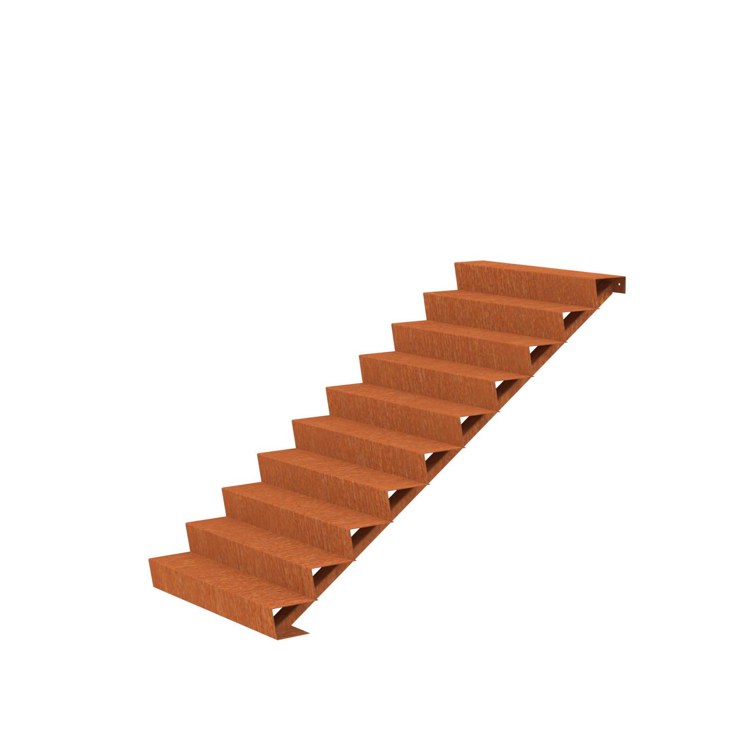 10 Steps Corten Steel Stair