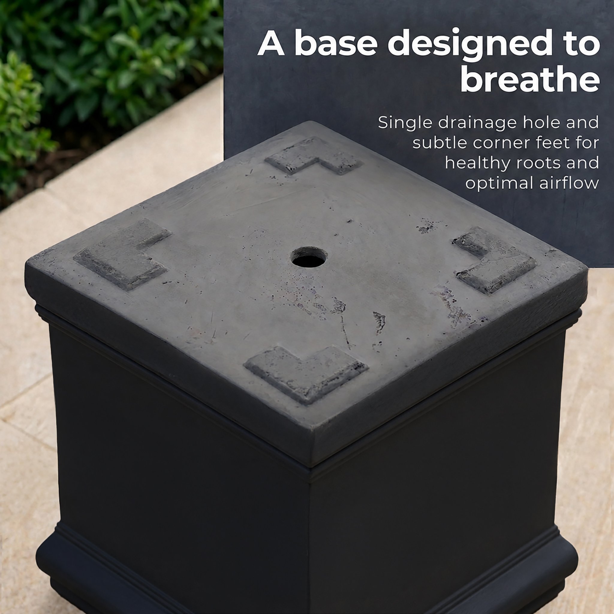 IDEALIST Lite Victorian Box Square Light Stone Outdoor Planter