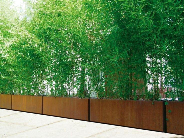 Andes Outdoor Corten Steel Trough Planter