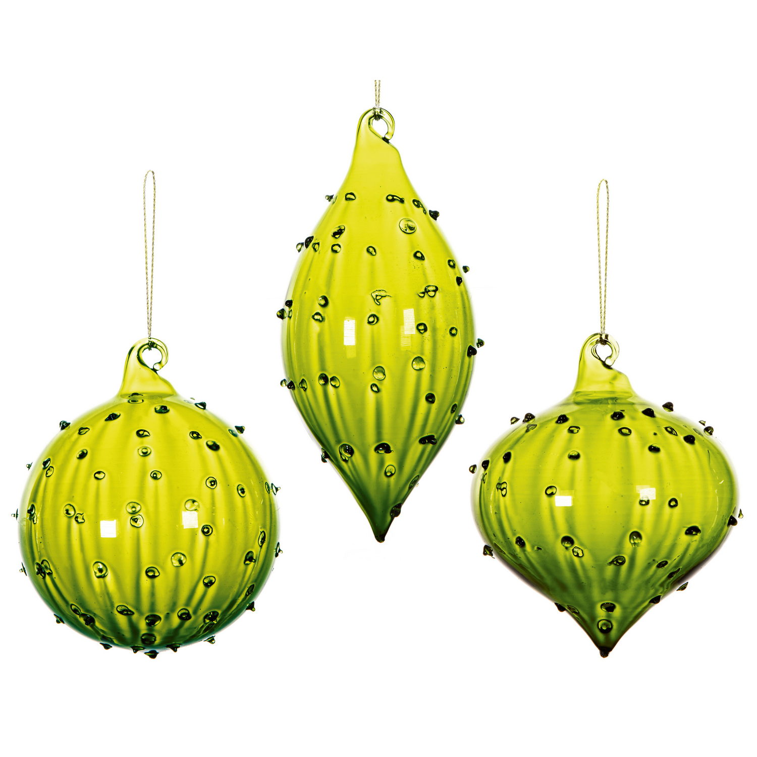 Christmas Tree Baubles Transparent Glass Tropic Ornaments