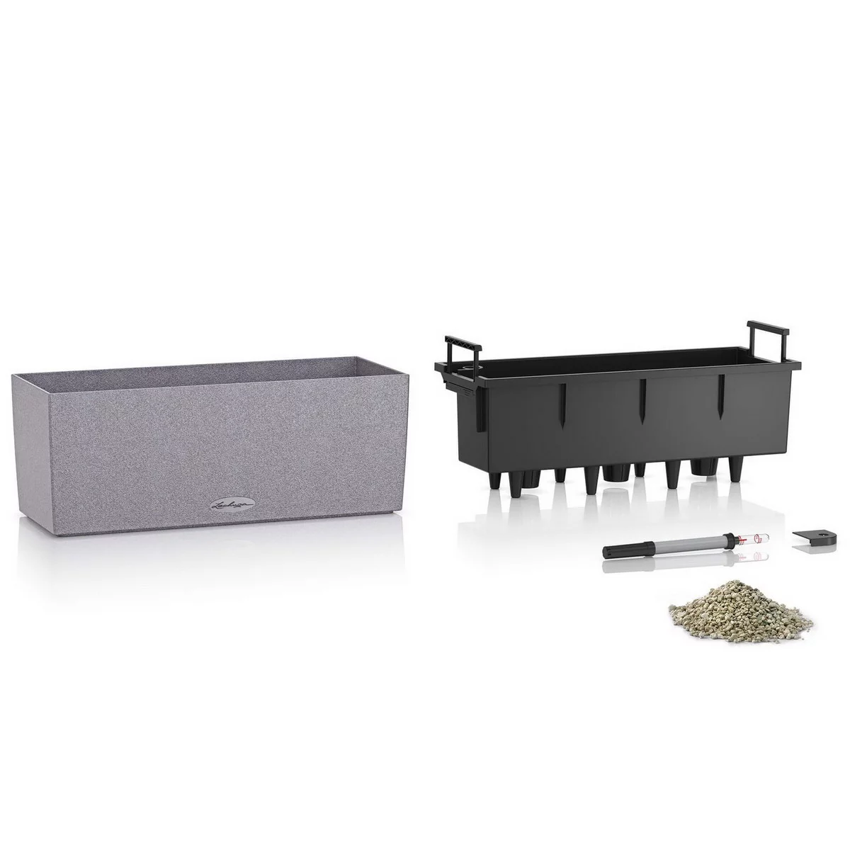LECHUZA BALCONERA Stone Trough Poly Resin Self-watering Planter