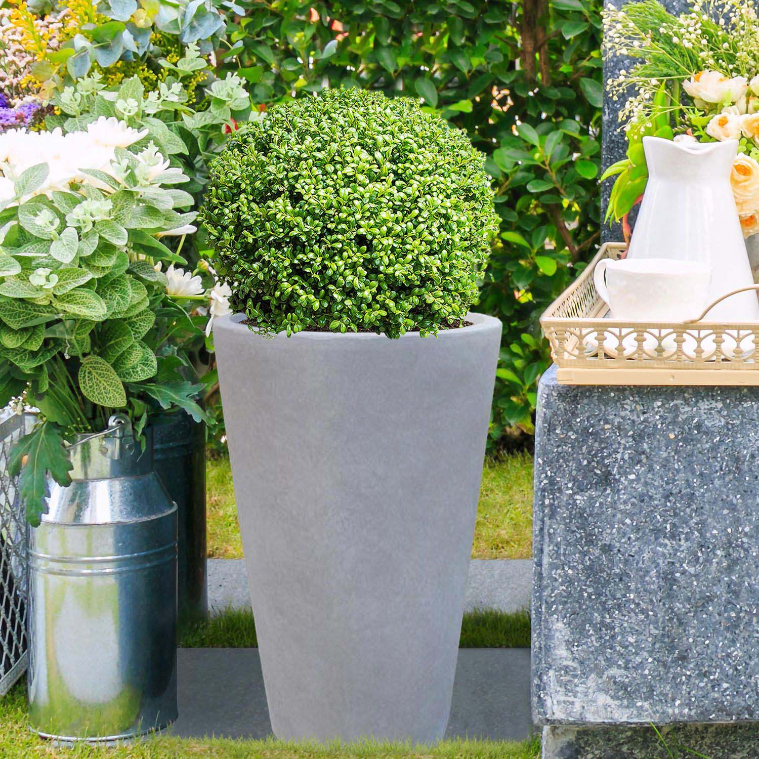 IDEALIST Lite Contemporary Round Light Concrete Planter