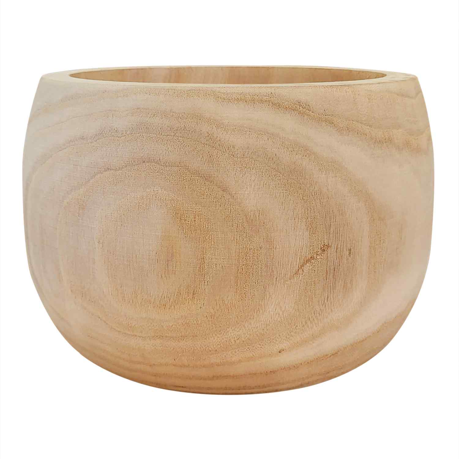 HORTICO ECO Wooden House Planter Round Indoor Plant Pot for House Plants with Waterproof Liner