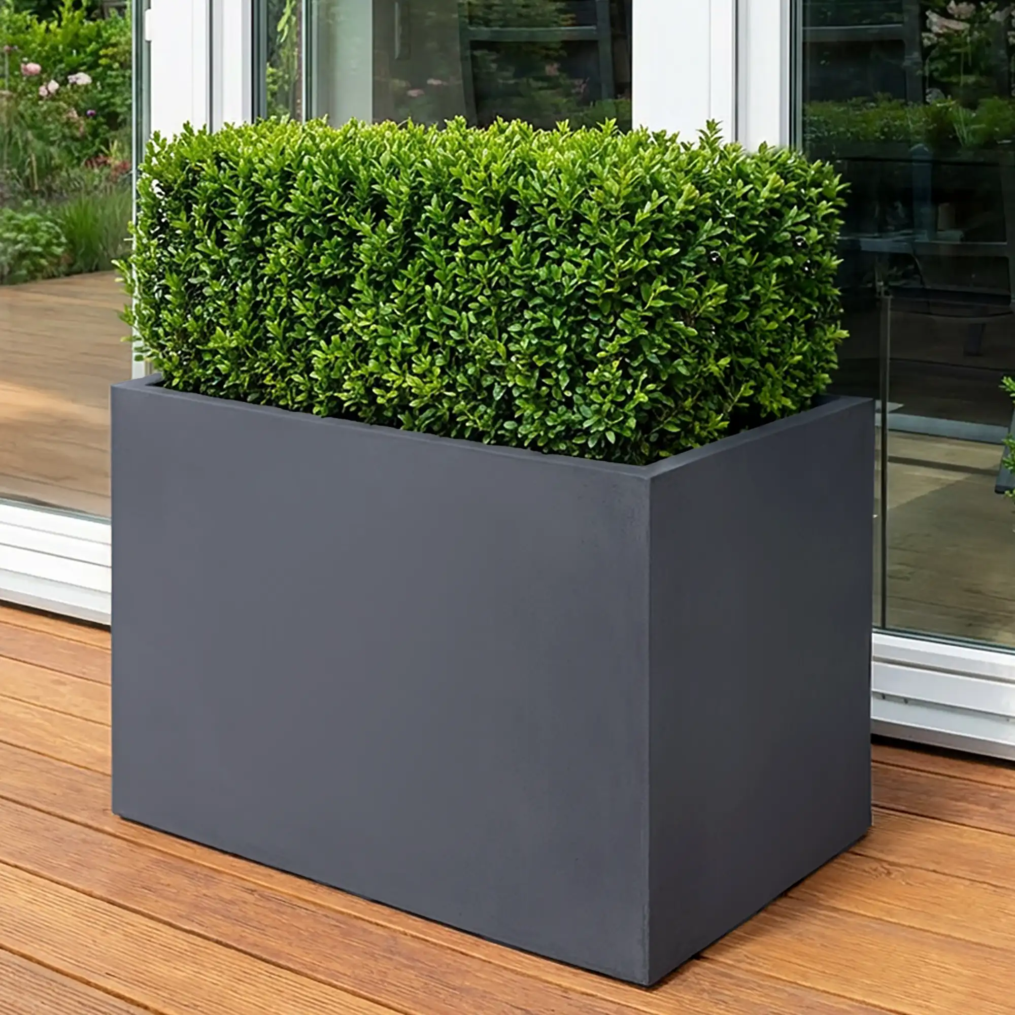 IDEALIST Lite Contemporary Light Concrete Trough Planter
