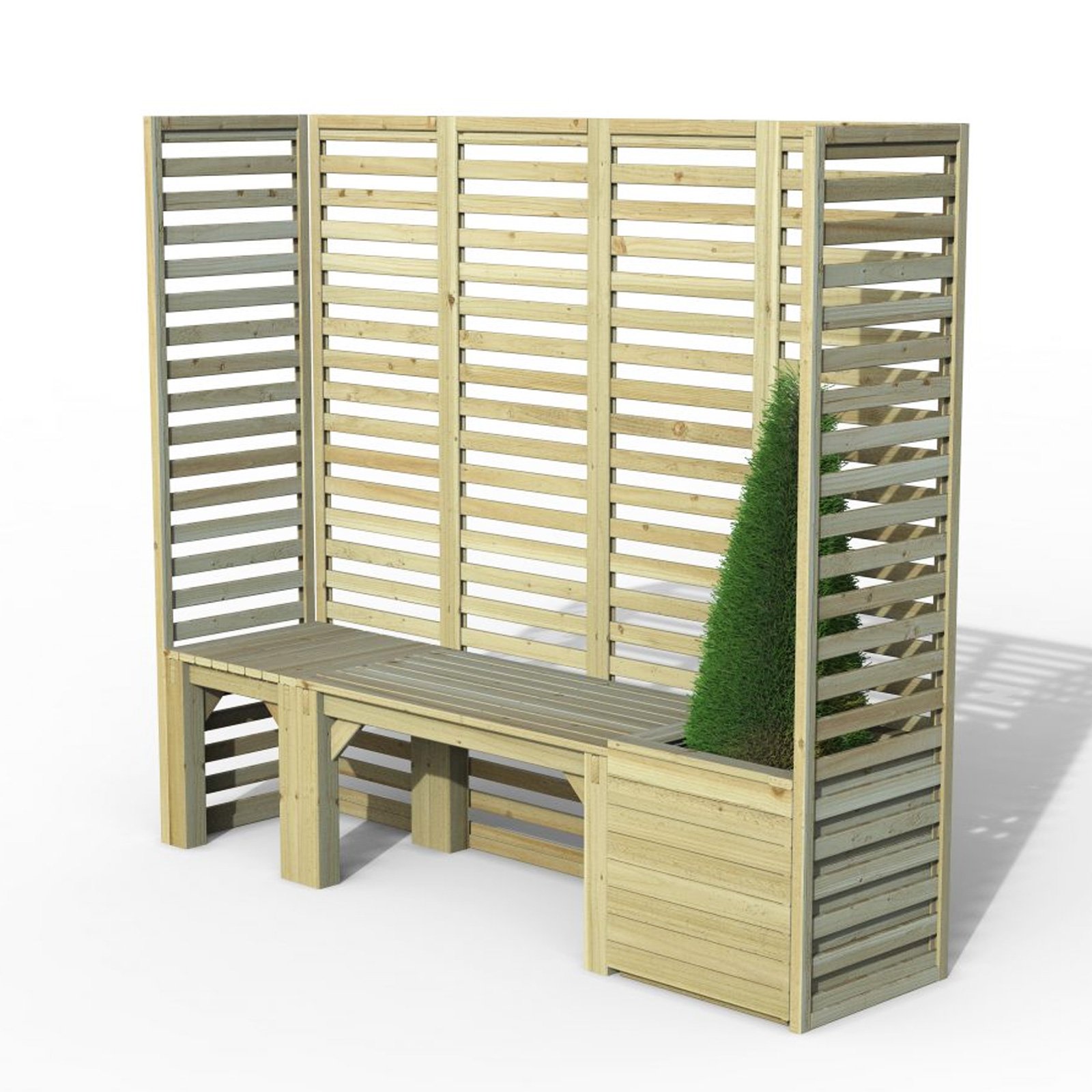 Outdoor Wooden Modular Seating by Forest Garden