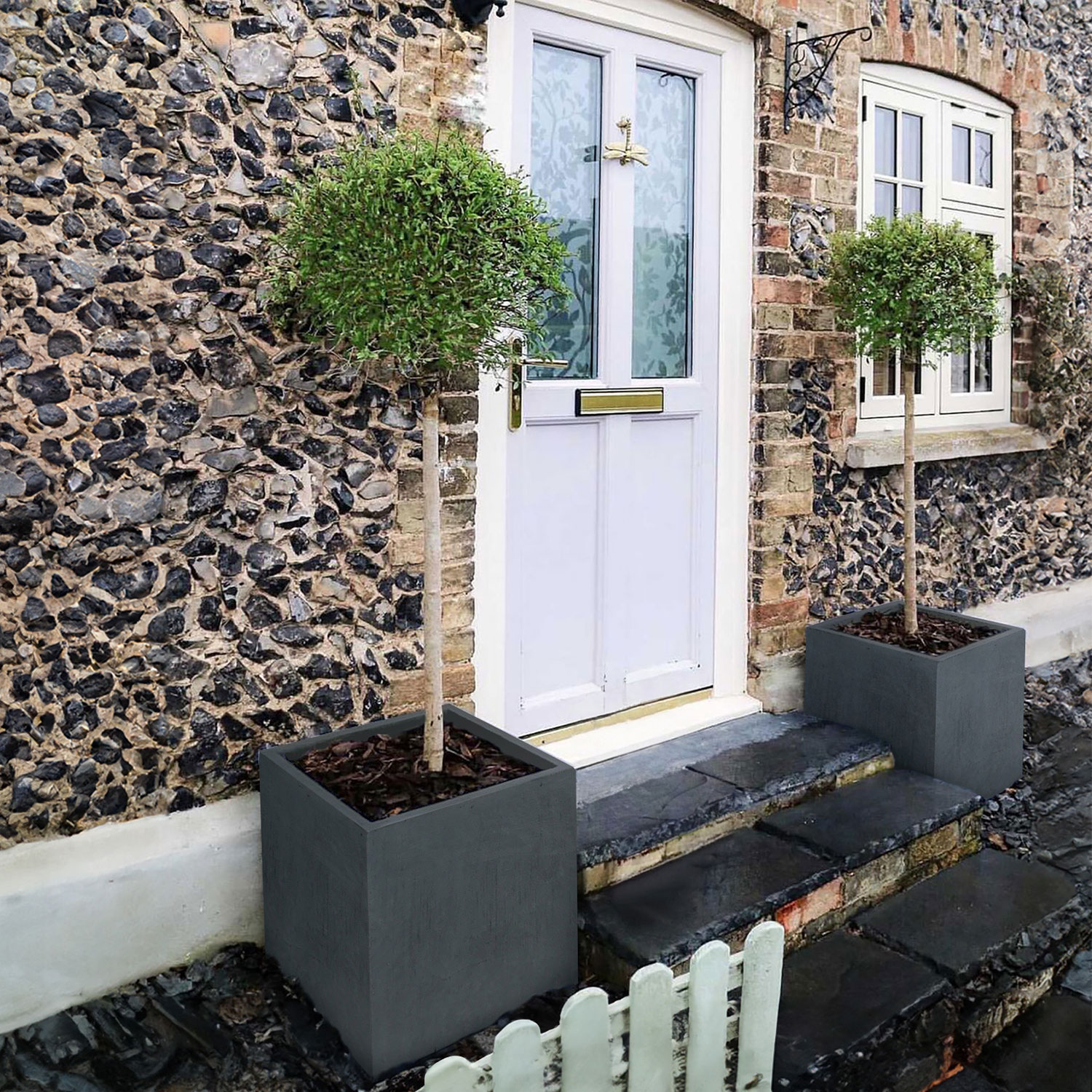 IDEALIST Lite Square Box Contemporary Light Concrete Planter