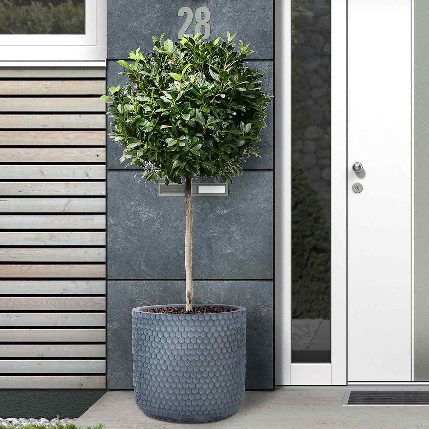 IDEALIST Lite Honeycomb Style Cylinder Round Outdoor Planter