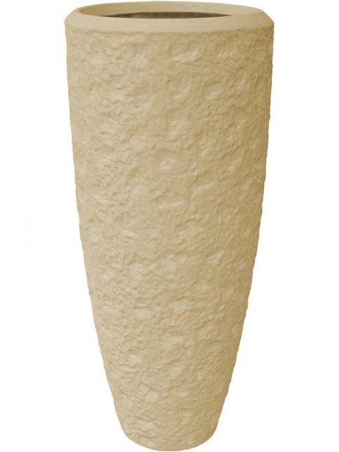 Composits Polystone Partner Rockwell Round Tall Indoor Planter Pot