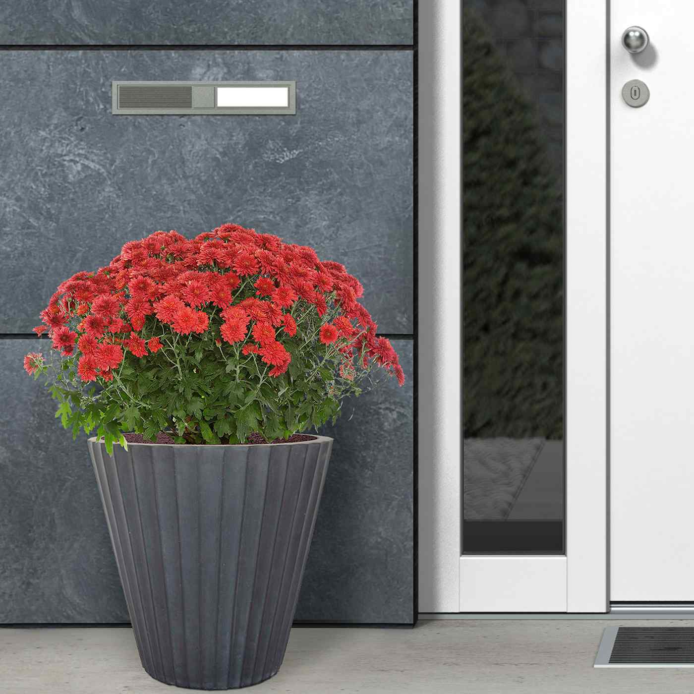 IDEALIST Lite Vintage Ribbed Round Vase Outdoor Planter