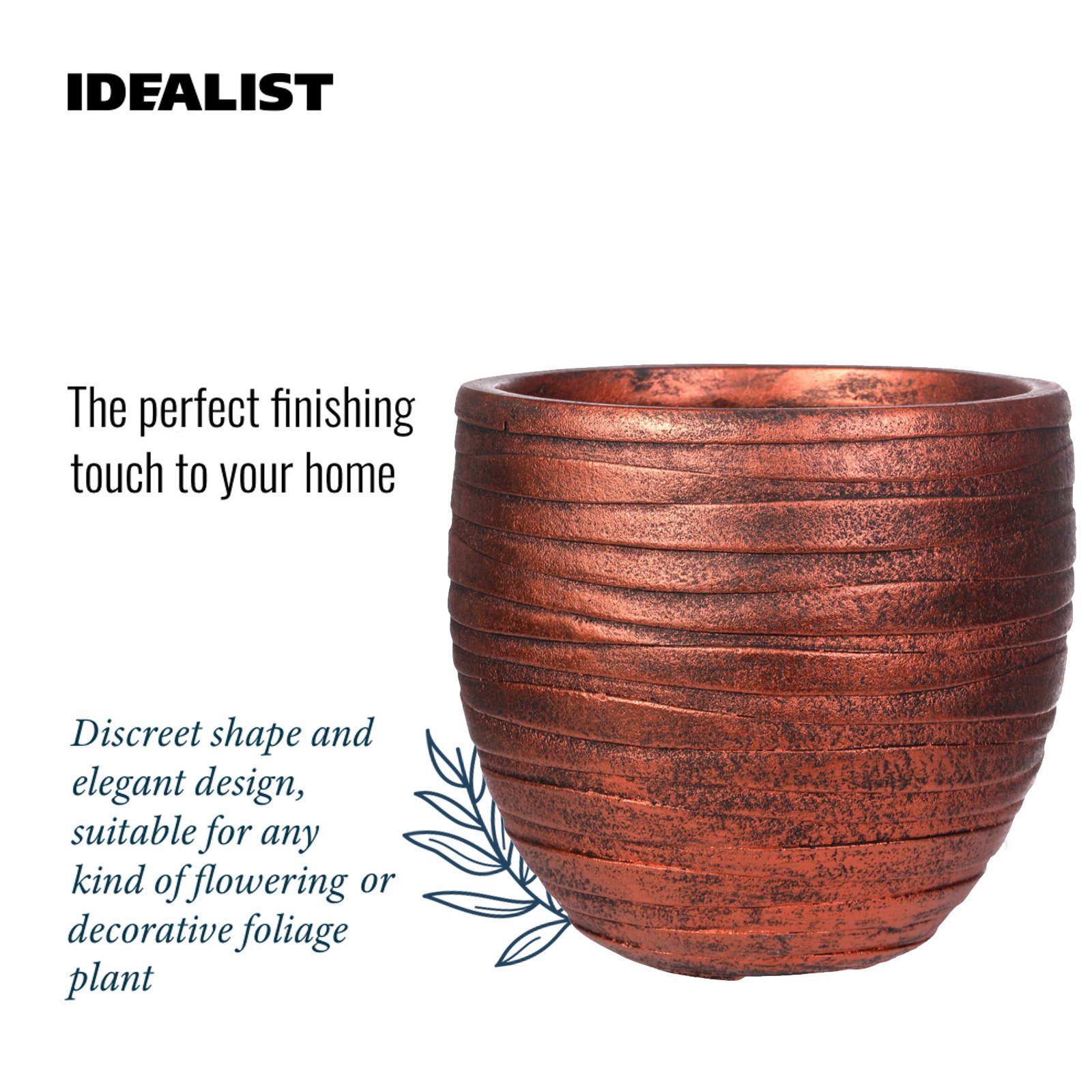 IDEALIST Lite Row Style Round Indoor Planter