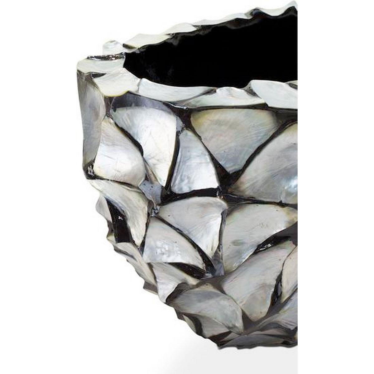 SHELL Oval Polystone Planter